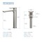 Kibi Tender-T Single Handle Bathroom Vessel Sink Faucet with Pop Up Drain C-KBF1020BN-KPW101BN - alternate 3